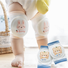 시월에인절 돌아기무릎보호대 유아무릎보호대 여름 망사 보호대, 토끼*곰돌이, 2세트