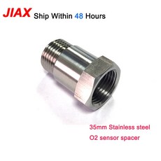 산소 센서 어댑터 M18x1.5 스레드 앵글형 스틸 CEL 수정 스페이서, 1개