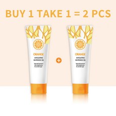 Oranges 去角質美白凝膠 面部身體 啞光 50g 深層溫和清潔 2件組, 1個, DZ1387-2 個