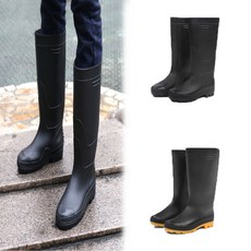 남자 긴 장화 작업용 방수 낚시 남성 레인부츠 고무