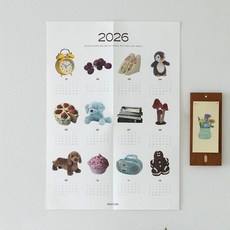 2026년 한장 달력 1년 포토 포스터 캘린더, 2개