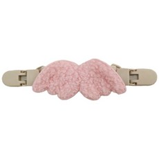 韓式小熊兒童吊帶褲防掉夾 口水巾夾 雙頭固定夾 手帕夾 幼稚園寶寶必備, 粉色