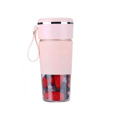 PYHO 믹서기 휴대용 믹서기 USB 충전 400ml 미니 믹서기 자동 믹서기 캠핑 아웃도어 캠핑용 믹서컵, 핑크