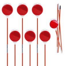 FiberMarker 반사 진입로 마커 134.6cm(53인치) 6팩 야간 모든 날씨 유리 섬유 반사판 녹 방지 내후성 오렌지 지름 0.6cm(1/4인치), 5/16''x64''-6pack, 주황색