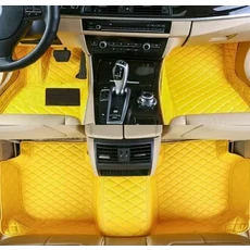 정시출고 품질보증 메르세데스-벤츠 CLA 2014 2015 2016 2017 2018 2019 맞춤형 자동차 바닥 매트 가죽 발, 13 16-yellow, 01 Right-Hand Drive