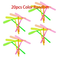1 20pcs 플라스틱 대나무 잠자리 모양 손 푸시 비행 프로펠러 야외 스포츠 게임 14세 이상 장난감 선물 회, 03 20pcs