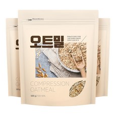 현대농산 오트밀 귀리 100% 시리얼, 500g, 3개
