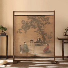 한옥 파티션 전통 공간분리 복고풍 찻집 카페, 180x90cm 한쪽면 그림