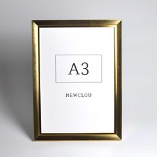 뉴클루 인테리어 우드 액자 프레임 6종 사이즈 등록증 자격증 상장, 골드