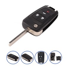 아베오 트랙스 라세티프리미어 크루즈 올란도 말리부 알페온 쉐보레 순정 폴딩키 교체형 호환용 키 케이스, 1개, 쉐보레4버튼