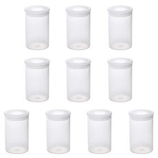 Lasenersm 10피스 플라스틱 필름 캐니스터 홀더 빈 카메라 릴 컨테이너 케이스 투명