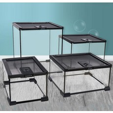 곤충 사육통 파충류 아크릴 비바리움 곤충보관함 도마뱀 소형 파충류 사육장 30 성체 30x30cm, 소형 파충류 사육장 20 유체 20x15cm