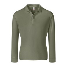 2026 男士夏季POLO衫 春秋季長袖T恤 中年商務休閒上衣 爸爸裝薄款翻領內搭打底衫 素色棉質寬鬆紳士大尺碼高爾夫球衫