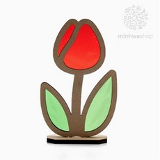 민화샵 셀로판지놀이 MDF썬캐쳐 만들기(튤립)