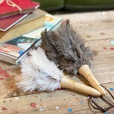 덜튼 타조깃털 미니 더스터 먼지떨이 먼지털이개, 그레이, 1개