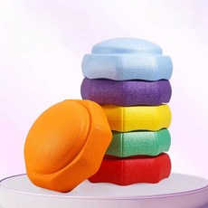 슈타펠슈타인 스태킹스톤 밸런스 발달 라운드 팔각형, 1개, 노랑/팔각형