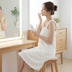 여성 샤워가운 목욕가운, 화이트, 1개