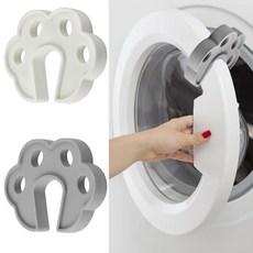 [루이/세탁기문열림] 세탁기 건조기 도어클립 2P (환기용 닫힘 방지 홀더), 2개, 01 그레이 + 화이트 2개, 01 그레이 + 화이트