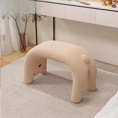 귀여운 고양이 의자 현관 소파 가정용 화장 걸상, 카키, 1개