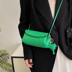 탑씨유 가죽공예 DIY 가죽가방 만들기 패키지 미니크로스백 만들기 키트, 그린, 1세트