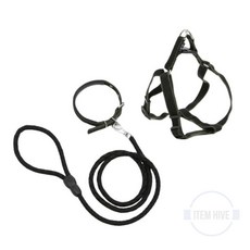 대형견 로프리드줄 하네스세트 XS 블랙 개가슴줄 애완견리드줄