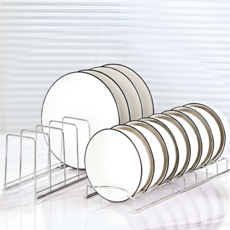 세요나 깔끔수납 접시 정리대, 실버, 2개