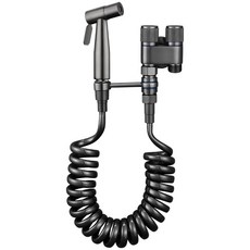 304不鏽鋼噴槍雙控角閥含3m伸縮管及旋轉支架, 槍灰色