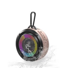 SKYWING Shower Speaker Certified IPX7 Waterproof 미니 Bluetooth 무선 Small with Lights Suction 컵 + Mic, SKYWING Shower Speaker, Certif, 핑크