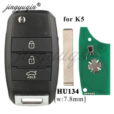 Kia Sportage K5 2016-2018 용 jingyuqin 플립 자동차 키 리모트 3 버튼 95430-D9200 433MHz 4D60 칩 RKE-4, 02 HU134 Key