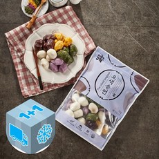 오색 송편 쑥 자색고구마 흑미 호박가루 떡 2kg, 오색송편 약 45입 2팩, 1kg