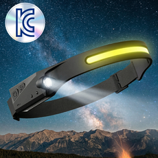 [LANOTI] 센서라이트 PRO 3.0 헤드 랜턴 낚시 캠핑, 블랙,형광, 1개