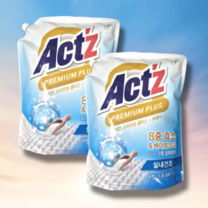 액츠 프리미엄 플러스 프레시 액상세제 리필, 2L, 2개