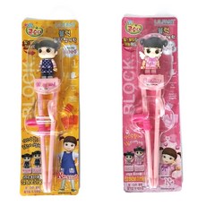 콩순이 블럭 교정젓가락 1단계(오른손용), 2. 콩순이 블럭 릴팡 젓가락(러브송), 1개