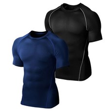 2장세트 디펜더 기능성 스포츠 트레이닝 언더레이어 반팔 티셔츠 ST-BSNN_M