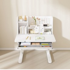 實木書桌 手搖升降成長學習桌 兒童書桌電腦桌, 豪華書桌純白霧面100cm, 純白霧面100cm