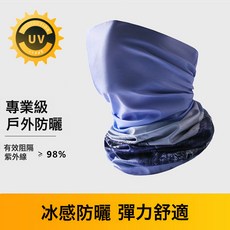 冰絲防曬戶外騎行頭套面罩涼感遮陽三角巾透氣防脫護臉頸脖