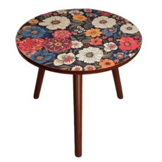 케이엠 만다라 패턴 인테리어 거실 침대용 사이드 테이블, 1개