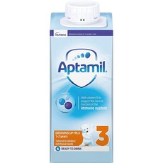 영국직송 Aptamil 3 Toddler 베이비 밀크 Ready to 드링크 Liquid Formula 1-3 Years 200ml 압타밀, 1개