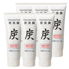 일본 숯 클렌징폼, 6개, 170g