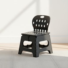 간이의자 폴딩체어 접이식의자 보조의자 스툴 휴대용의자 캠핑의자, 1개, 08 등받이 black