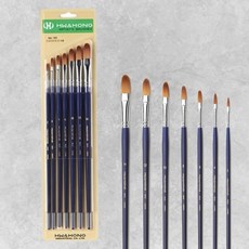 화홍 유화&아크릴 겸용붓 No.800(F) 7본조 Set, 7p, 1세트