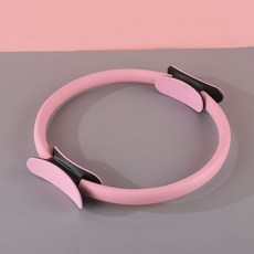 臺灣出貨瑜伽圈普拉提圈美體塑身健身高彈力 握感舒適居家訓練瑜伽館專用, 1個, 櫻花粉  外經38cm