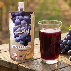 리얼 순수 포도주스 과일즙 과일주스 포도하나, 10개, 120ml