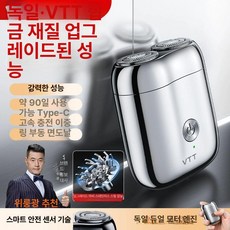 초소형 캡슐면도기 전기충전식 강화형 다기능 휴대용 방수, 빙하 실버 독일 신속 면도 모델 90일, 1개, 1L