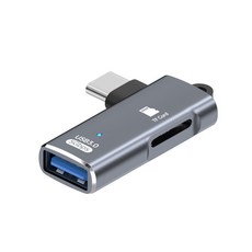 type-c讀卡器OTG轉接頭3.0安卓手機TF內存卡otg讀卡器usb3.0新品, 1個, 如圖, 灰色
