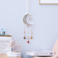 천연 크리스탈 칩 문 윈드 차임 자수정 선캐쳐 DIY 걸이 장식품 홈 윈도우 데코 암, [13] A28