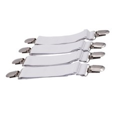 글로파이 침대패드 고정밴드 일자형 4개, 1세트, 화이트