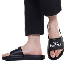 new balance 印花室內辦公室拖鞋 SD1101, 230, 白底黑字