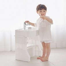 아이팜 굿해빗 물 나오는 세면대 놀이, 화이트, 1개