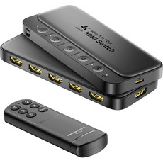 ByteWave HDMI 연결 스위치 5입력 1출력 리모컨포함